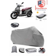 Autozel Sym Symphony St 125 Motor Brandası Gri Arka Çanta Uyumlu Motorsiket Brandası Motor Örtüsü Çadır Su Geçirmez Motosiklet Kılıfı Motor Brandası