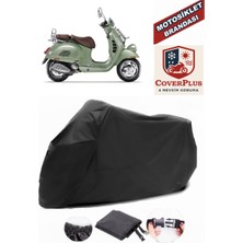 Autozel Vespa Gtv Motor Brandası Siyah Motorsiket Brandası Motor Örtüsü Çadır Su Geçirmez Motosiklet Kılıfı Motor Brandası