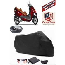 Autozel Yuki YB250ZKT Optimus Motor Brandası Siyah Arka Çanta Uyumlu Motorsiket Brandası Motor Örtüsü Çadır Su Geçirmez Motosiklet Kılıfı Motor Brandası