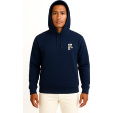 Bahriyeli Collection Kapüşonlu Çok Çalış Hayaller Büyük Cep ve Sırt Tasarımlı Unisex Sweatshirt