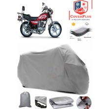 Autozel Kuba KB150-9 Motor Brandası Gri Motorsiket Brandası Motor Örtüsü Çadır Su Geçirmez Motosiklet Kılıfı Motor Brandası