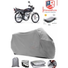 Autozel Kuba KH125-12D Motor Brandası Gri Motorsiket Brandası Motor Örtüsü Çadır Su Geçirmez Motosiklet Kılıfı Motor Brandası