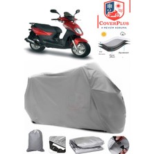 Autozel Sym Symply 125 Motor Brandası Gri Motorsiket Brandası Motor Örtüsü Çadır Su Geçirmez Motosiklet Kılıfı Motor Brandası