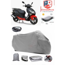 Autozel Asya As 150 T1 Motor Brandası Gri Arka Çanta Uyumlu Motorsiket Brandası Motor Örtüsü Çadır Su Geçirmez Motosiklet Kılıfı Motor Brandası