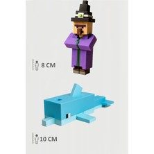 Minecraft Witch Cadı ve Yunus Dolphin Set Hareketli Eklemli Figür