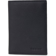 Deery Hakiki Deri Lacivert Dikey Erkek Cüzdanı - 00219MLCVZ01