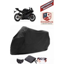 Autozel Yamaha  Yzf R6 Motor Brandası Siyah Motorsiket Brandası Motor Örtüsü Çadır Su Geçirmez Motosiklet Kılıfı Motor Brandası