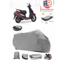 Autozel Honda Activa 100 Motor Brandası Gri Arka Çanta Uyumlu Motorsiket Brandası Motor Örtüsü Çadır Su Geçirmez Motosiklet Kılıfı Motor Brandası