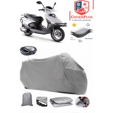 Autozel Kuba Rocca 100 Motor Brandası Gri Arka Çanta Uyumlu Motorsiket Brandası Motor Örtüsü Çadır Su Geçirmez Motosiklet Kılıfı Motor Brandası