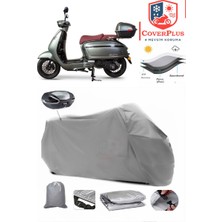 Autozel Falcon Martini 125 Motor Brandası Gri Arka Çanta Uyumlu Motorsiket Brandası Motor Örtüsü Çadır Su Geçirmez Motosiklet Kılıfı Motor Brandası