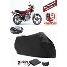 Autozel Suzuki Gn 125 Motor Brandası Siyah Arka Çanta Uyumlu Motorsiket Brandası Motor Örtüsü Çadır Su Geçirmez Motosiklet Kılıfı Motor Brandası