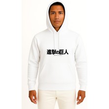 Bahriyeli Collection Kapüşonlu Attack On Titan Göğüs Tasarımlı Unisex Sweatshirt