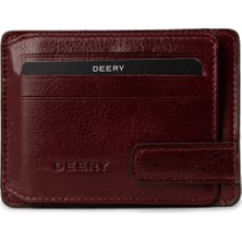 Deery Erkek Hakiki Deri Bordo Yatay Cüzdan - 00521MBRDZ01