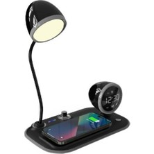 Binbir Göz Bilgisayar S-Link SL-CW21 Siyah Telefon Uyumlu Fast Şarj 15W Ayarlanabilir LED Işıklı  Masa Lambası