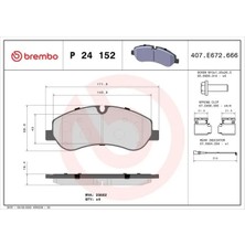 Brembo P24152 On Fren Balatasi 1763915 1842632 1916326