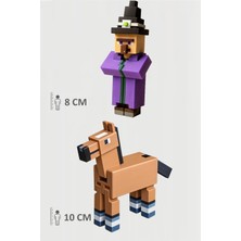 Minecraft Witch Cadı ve At Horse  Set Hareketli Eklemli Figür