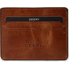 Deery Hakiki Deri Vintage Taba Rengi Yatay Erkek Kartlık - 00530MTBAZ02