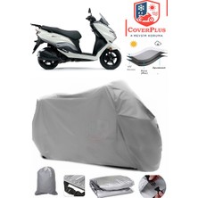Autozel Suzuki Burgman Street 125EX Motor Brandası Gri Motorsiket Brandası Motor Örtüsü Çadır Su Geçirmez Motosiklet Kılıfı Motor Brandası