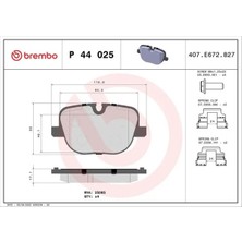 Brembo P44025 Arka Fren Balatasi LR015577 LR025739 LR134882