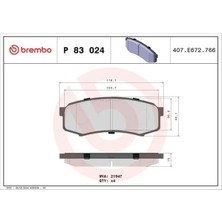 Brembo P83024 Arka Fren Balatasi 0446660010 0446660020 0446660040