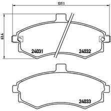 Brembo P30020 On Fren Balatasi 5810117A10 5810117A20 581012DA30