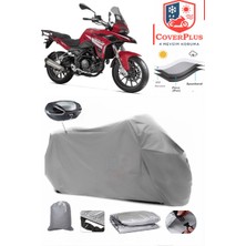 Coverall Benelli Trk 251 Arka Çanta Uyumlu (Gri) Motorsiket Brandası Motor Örtüsü Çadır Su Geçirmez Motosiklet Kılıfı Motor Brandası
