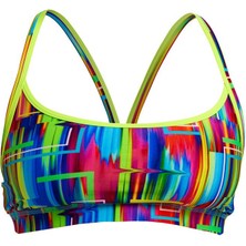 Funkita The Glitch Kadın Spor Yüzme Üstü – Racerback Sports Top | Tek Üst