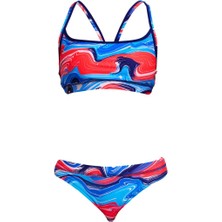 Funkita Wave Craze Kadın Bikini Takımı – Sporcu Üst & Brief Alt, Klora Dayanıklı, Konforlu ve Şık