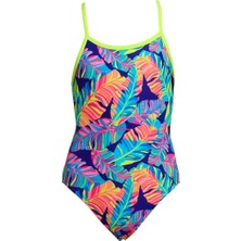 Funkita Ss Leaving Today Kız Çocuk Ince Askılı Yüzücü Mayosu | Renkli ve Konforlu Tasarım
