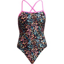 Funkita Stp Copper Cluster Kadın Yüzme Mayosu - Çift Çapraz Sırt, Klor Dirençli, Ekolojik Tasarım