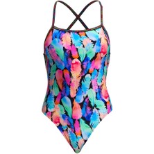Funkita Stp Tickle Torture Kadın Yüzme Mayosu - Çift Çapraz Sırt, Klor Dirençli, Ekolojik Tasarım