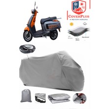 Coverall Apachi True 50 Arka Çanta Uyumlu (Gri) Motorsiket Brandası Motor Örtüsü Çadır Su Geçirmez Motosiklet Kılıfı Motor Brandası