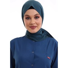 Tesettür Boyun Bağlamalı Bone - 33 Petrol Yeşil