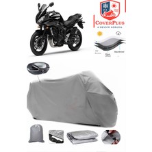 Coverall Yamaha  Fz6 Fazer S2 Abs Arka Çanta Uyumlu (Gri) Motorsiket Brandası Motor Örtüsü Çadır Su Geçirmez Motosiklet Kılıfı Motor Brandası