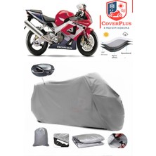 Coverall Honda Cbr 929 Rr Arka Çanta Uyumlu (Gri) Motorsiket Brandası Motor Örtüsü Çadır Su Geçirmez Motosiklet Kılıfı Motor Brandası