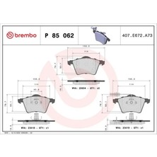 Brembo P85062 On Fren Balatasi 1151377 1201124 1M212K021AA