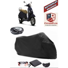 Coverall Vespa Gts 250 Abs Siyah Arka Çanta Uyumlu Motorsiket Brandası Motor Örtüsü Çadır Su Geçirmez Motosiklet Kılıfı Motor Brandası
