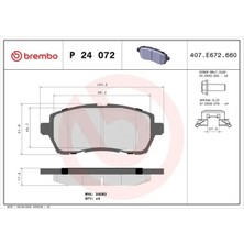 Brembo P24072 On Fren Balatasi 04465B1310 04491B1030 04491B1031
