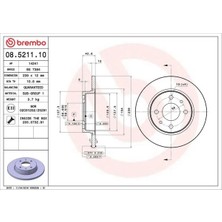 Brembo 08521110 Fren Diski On 21083501070 (2 Adet Fiyatıdır)