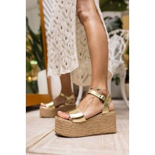 Angelina Jones Join Kadin Beyaz Espadrıl Ip Sargılı Feta Sandalet