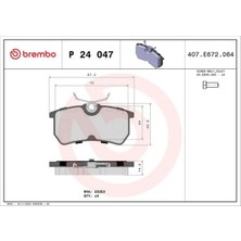 Brembo P24047 Arka Fren Balatasi 1075565 1107698 1425407
