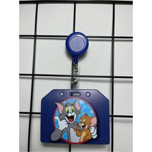 Hediyebum Tom & Jerry Mavi Yaka Kart Kılıfı