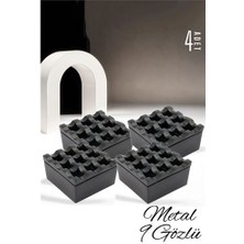 Erbar Hsnet Metal Kül Tablas 9 Gözlü Rexite 4 Adet - M378R851-K58378