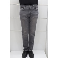 Denim Cartel Fistan Store Erkek Gri Yüksek Bel Rahat Kesim Boru Paça Jean Pantolon