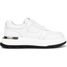 Tamer Tanca Erkek Hakiki Deri Beyaz Sneakers & Spor Ayakkabı 298 3228-2605 Erk Ayk SK25-26 Beyaz