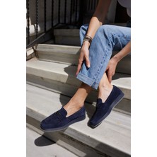 Angelina Jones Lugo Kadın Kahve Gercek Suet Loafer Ayakkabi