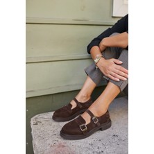 Angelina Jones Peter Kadin Siyah Gercek Deri Loafer Ayakkabi