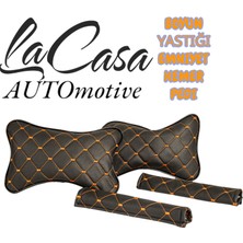 Her Araca Uyumlu Lacasa Automotive Oto Yastık - Emniyet Kemer Pedi Set