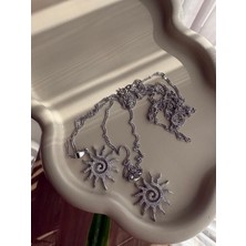 Marsel Xuping Zirkon Taşlı Güneş Model Silver Renk Kolye