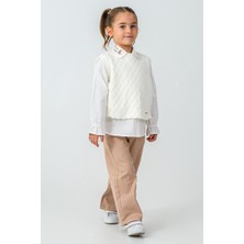 Kinderos Yakası Kalp Nakışlı Kız Çocuk 3\'lü Takım - 26K 4465